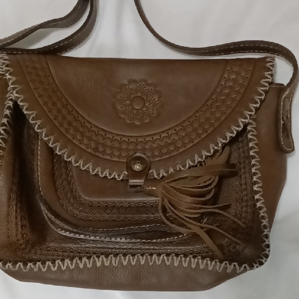 Patricia Nash Embossed Leather Crossbody Bag